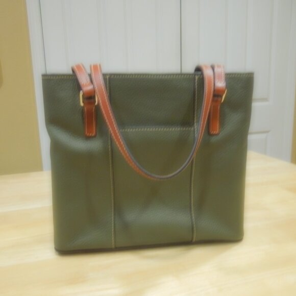 Dooney & Bourke Olive Pebble Leather Small Lexington Bag - Picture 3 of 8